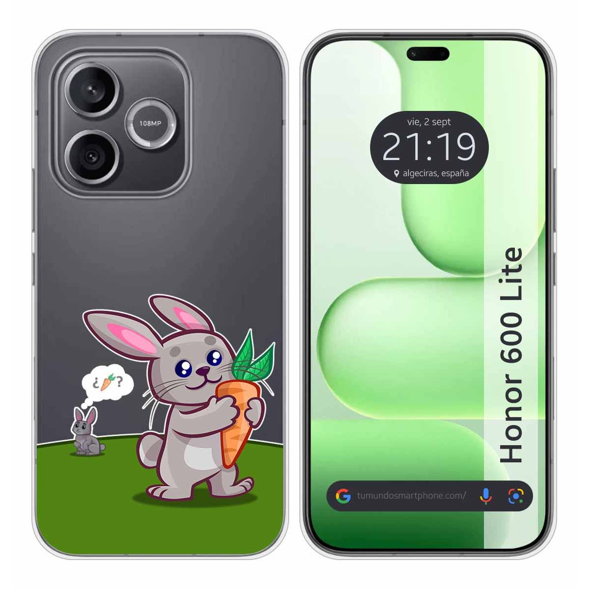 Funda Silicona Transparente para Huawei Honor...