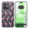 Funda Silicona Transparente para Huawei Honor 600 Lite 5G diseño Flamenco Dibujos