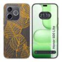 Funda Silicona Transparente para Huawei Honor 600 Lite 5G diseño Hojas Dibujos