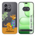 Funda Silicona Transparente para Huawei Honor 600 Lite 5G diseño Jirafa Dibujos