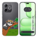 Funda Silicona Transparente para Huawei Honor 600 Lite 5G diseño Panda Dibujos