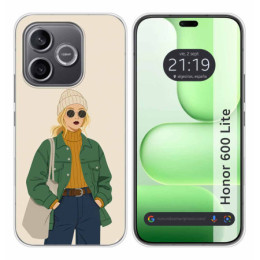 Funda Silicona para Huawei Honor 600 Lite 5G diseño Mujer...