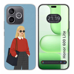 Funda Silicona para Huawei Honor 600 Lite 5G diseño Mujer...