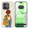 Funda Silicona para Huawei Honor 600 Lite 5G diseño Mujer 05 Dibujos