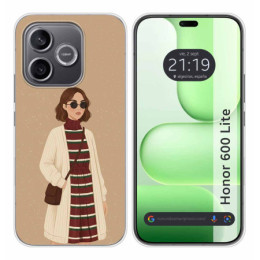 Funda Silicona para Huawei Honor 600 Lite 5G diseño Mujer...