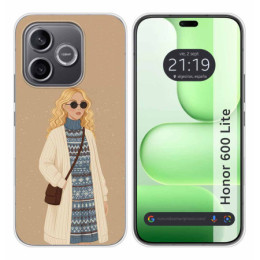 Funda Silicona para Huawei Honor 600 Lite 5G diseño Mujer...