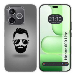 Funda Silicona para Huawei Honor 600 Lite 5G diseño Barba...