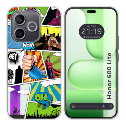 Funda Silicona para Huawei Honor 600 Lite 5G diseño Comic...