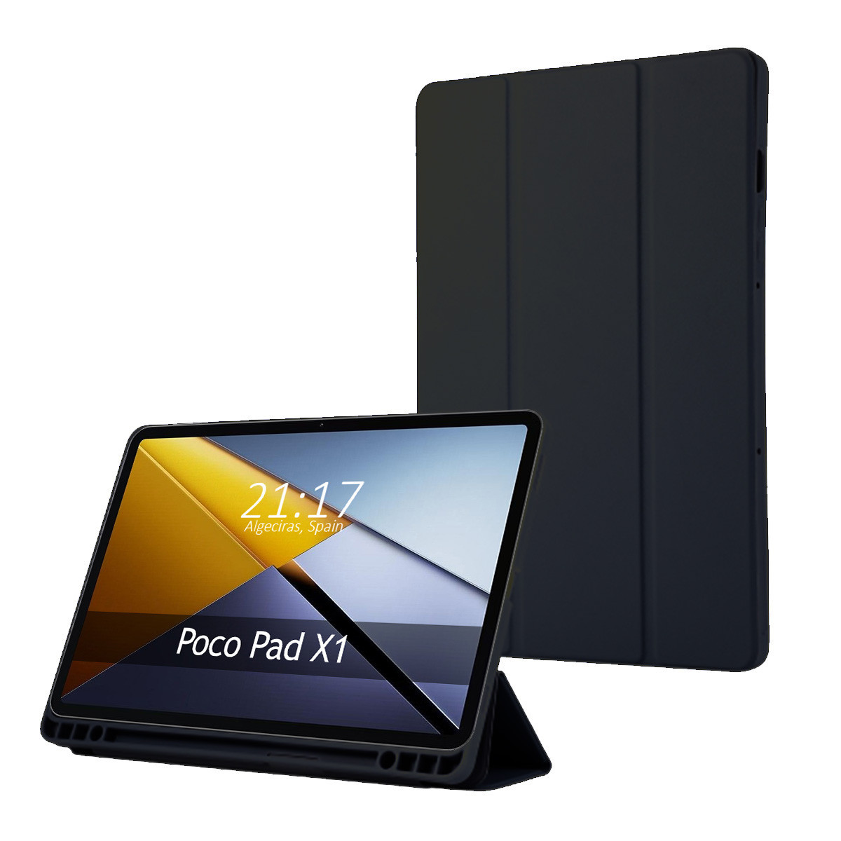 Funda con tapa Smart para Xiaomi Poco Pad X1 color Negro