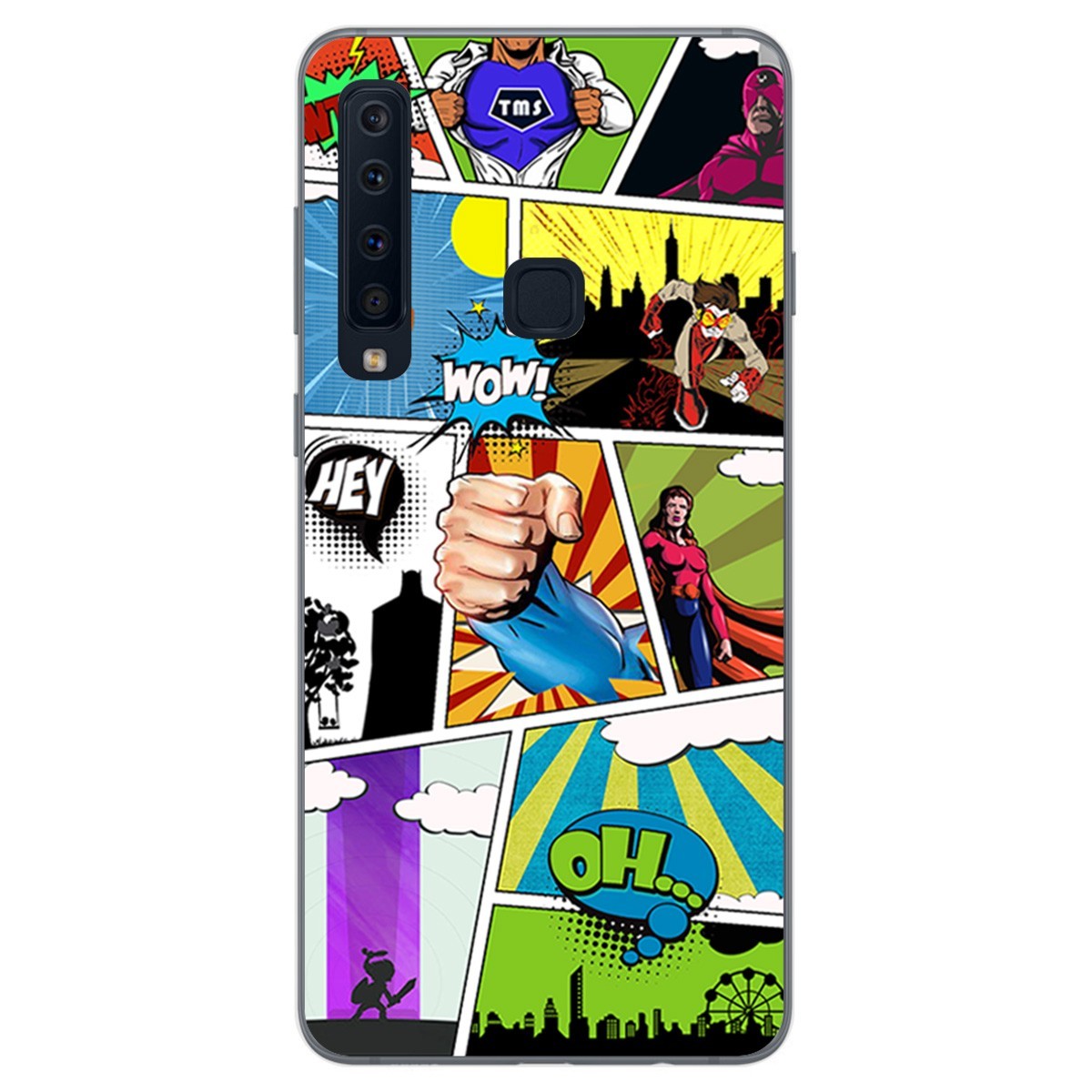 Funda Gel Tpu para Samsung Galaxy A9 (2018) Diseño Comic Dibujos