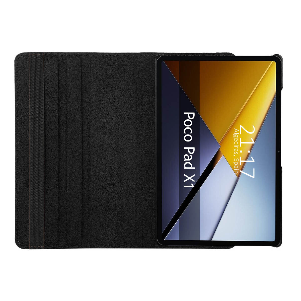 Funda Giratoria 360 para Xiaomi Poco Pad X1 color Negro