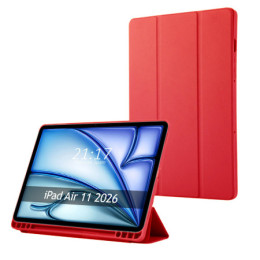 Funda con tapa Smart para Apple iPad Air 2026 11 (M4) color Rojo