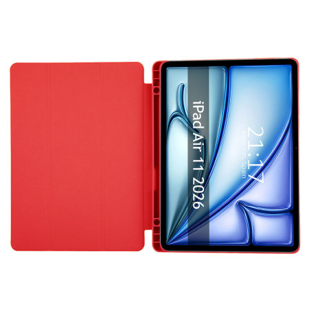 Funda con tapa Smart para Apple iPad Air 2026 11 (M4) color Rojo