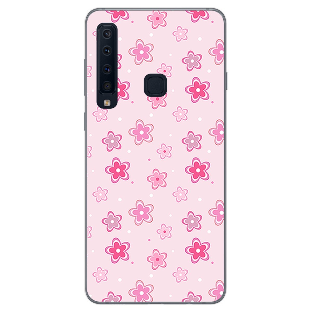 Funda Gel Tpu para Samsung Galaxy A9 (2018) Diseño Flores Dibujos
