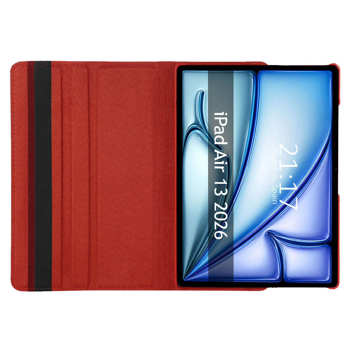 Funda Giratoria 360 para Apple iPad Air 2026 13 (M4) color Rojo
