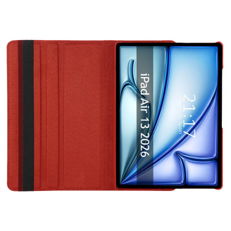 Funda Giratoria 360 para Apple iPad Air 2026 13 (M4) color Rojo