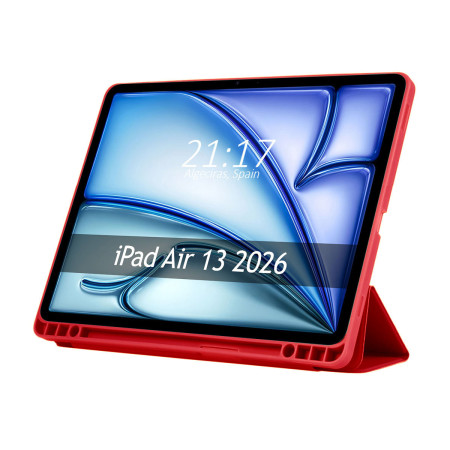 Funda con tapa Smart para Apple iPad Air 2026 13 (M4) color Rojo