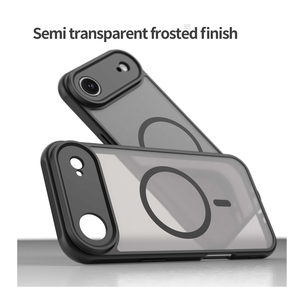 Funda magnética para Iphone 17 Air (6.5) con borde Negro y protección de camara