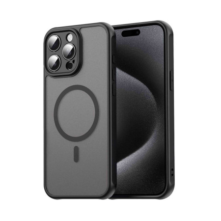 Funda magnética para Iphone 15 Pro Max (6.7) con borde Negro y protección de camara