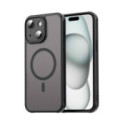 Funda magnética para Iphone 15 Plus (6.7) con borde Negro y protección de camara