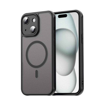 Funda magnética para Iphone 15 (6.1) con borde Negro y protección de camara