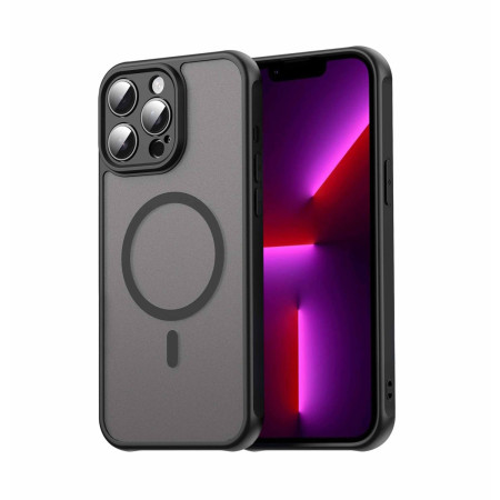Funda magnética para Iphone 13 Pro Max (6.7) con borde Negro y protección de camara