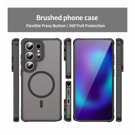 Funda magnética para Samsung Galaxy S26 Ultra 5G con borde Negro y protección de camara