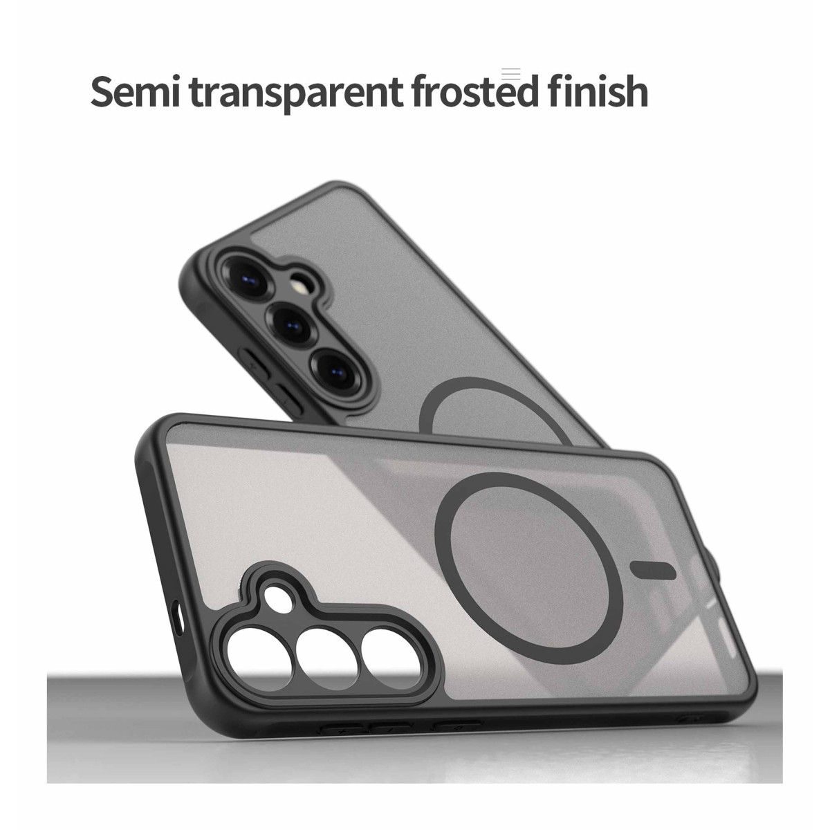 Funda magnética para Samsung Galaxy S26 5G con borde Negro y protección de camara