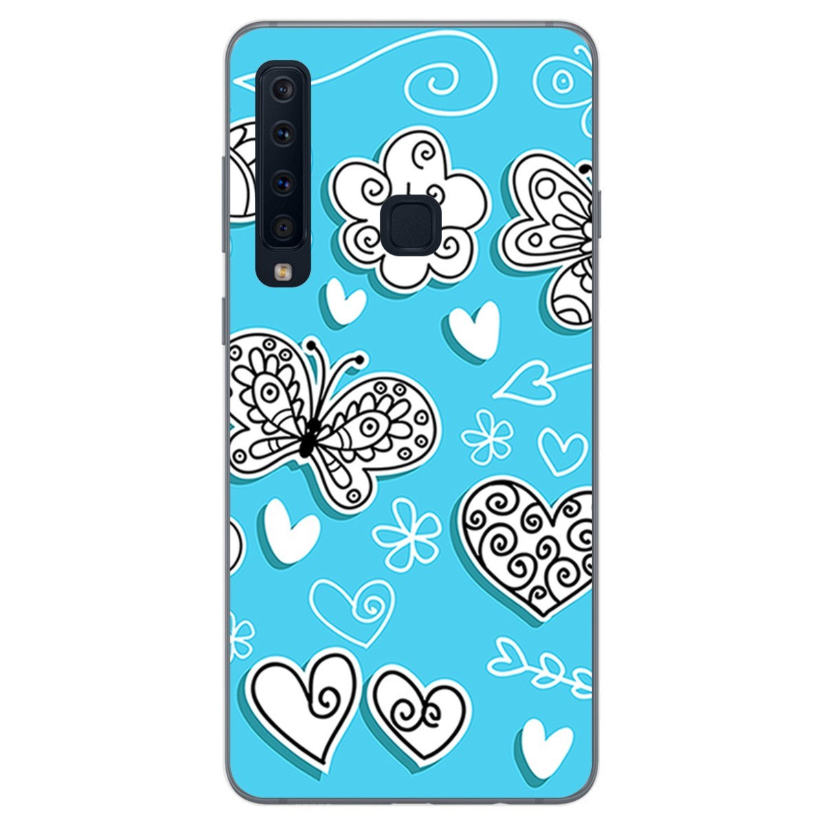 Funda Gel Tpu para Samsung Galaxy A9 (2018) Diseño Mariposas Dibujos