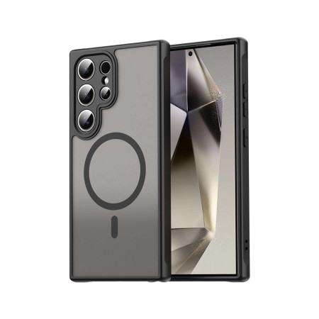 Funda magnética para Samsung Galaxy S23 Ultra 5G con borde Negro y protección de camara