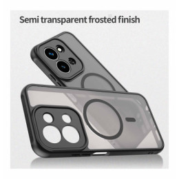 Funda magnética para Xiaomi Redmi 15 4G / 5G con borde Negro y protección de camara 2