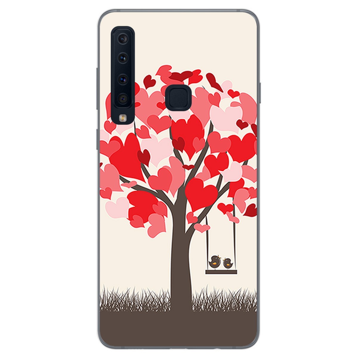 Funda Gel Tpu para Samsung Galaxy A9 (2018) Diseño Pajaritos Dibujos