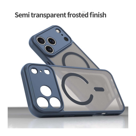 Funda magnética para Iphone 17 Pro Max (6.9) con borde Azul y protección de camara