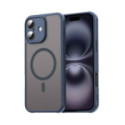 Funda magnética para Iphone 16 Plus (6.7) con borde Azul y protección de camara