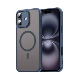 Funda magnética para Iphone 16 (6.1) con borde Azul y protección de camara