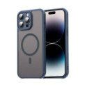 Funda magnética para iPhone 14 Pro Max (6.7) con borde Azul y protección de camara