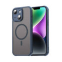 Funda magnética para iPhone 14 Plus (6.7) con borde Azul y protección de camara