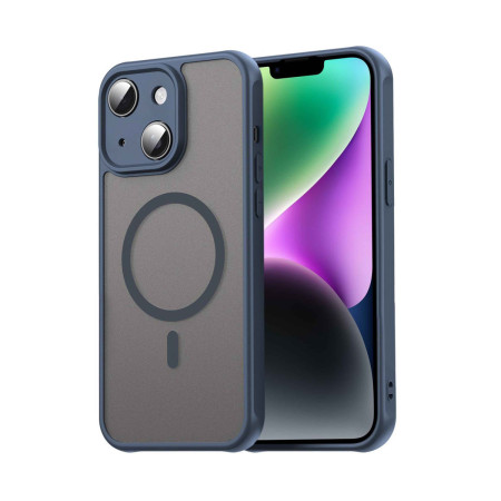 Funda magnética para iPhone 14 Plus (6.7) con borde Azul y protección de camara