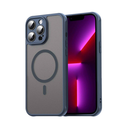 Funda magnética para Iphone 13 Pro Max (6.7) con borde Azul y protección de camara