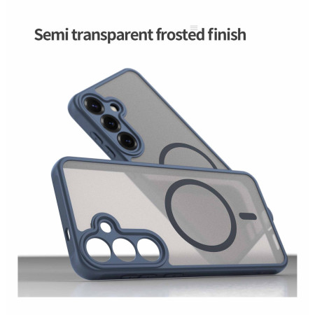 Funda magnética para Samsung Galaxy S26 5G con borde Azul y protección de camara