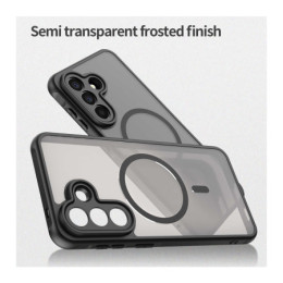 Funda magnética para Samsung Galaxy A56 5G con borde Negro y protección de camara 2