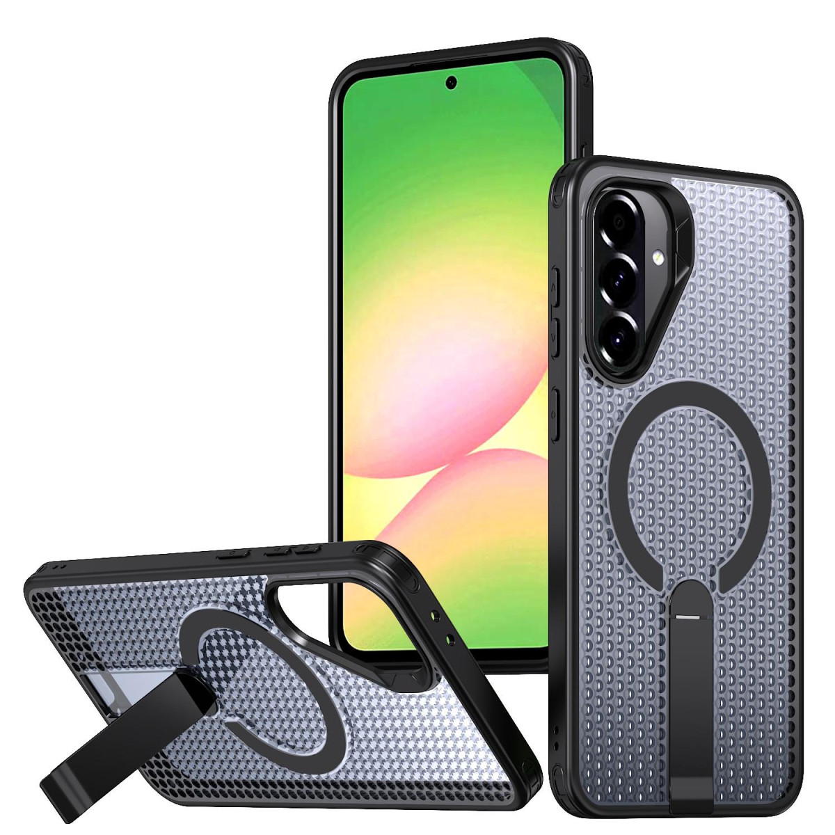Funda para Samsung Galaxy A37 5G con Disipación de Calor, Soporte Plegable y Anillo Magnético