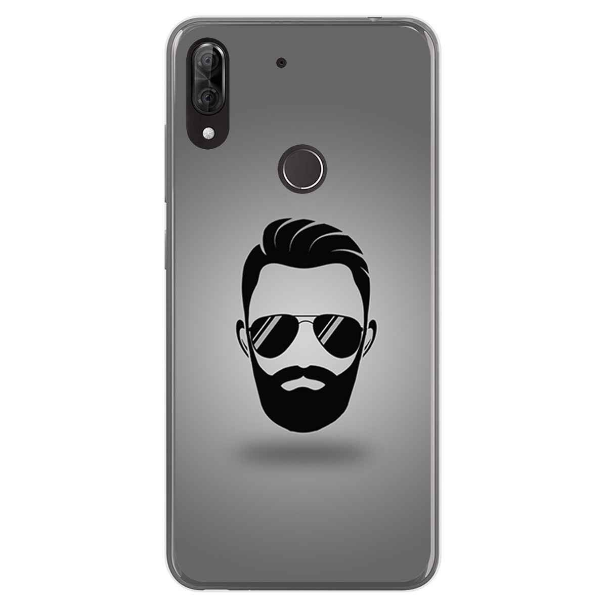 Funda Gel Tpu para Wiko View2 Plus diseño Barba Dibujos