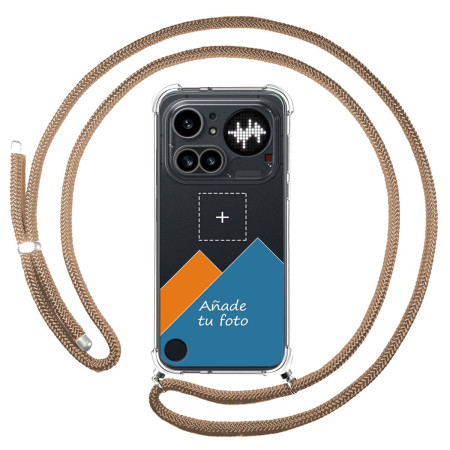 Personaliza tu Funda Colgante Transparente para Nothing Phone 4a Pro 5G con Cordon Camel Dibujo Personalizada