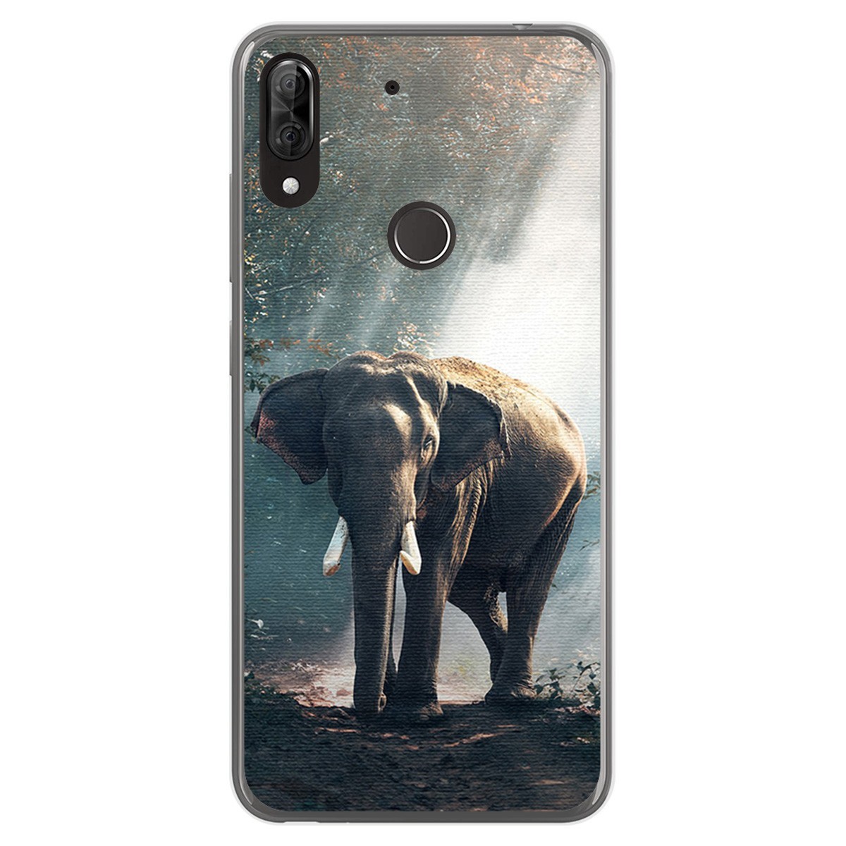 Funda Gel Tpu para Wiko View2 Plus diseño Elefante Dibujos