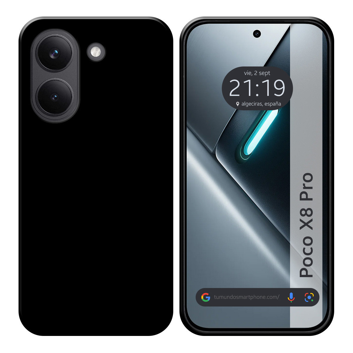 Funda Silicona Gel TPU Negra para Xiaomi Poco...