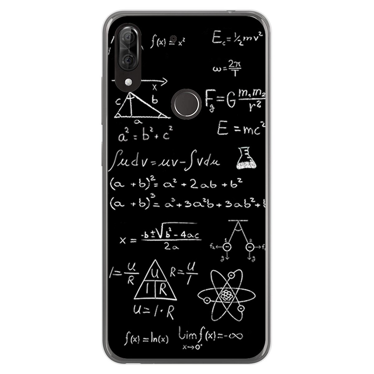 Funda Gel Tpu para Wiko View2 Plus diseño Formulas Dibujos