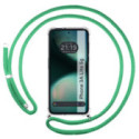 Funda Colgante Transparente para Nothing Phone 3a Lite 5G con Cordon Verde Agua