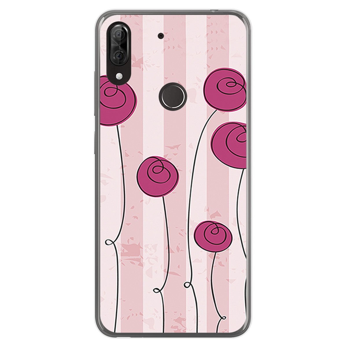 Funda Gel Tpu para Wiko View2 Plus diseño Flores Vintage Dibujos