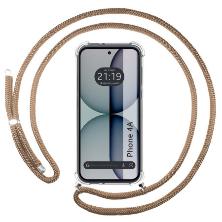 Funda Colgante Transparente para Nothing Phone 4a 5G con Cordon Camel